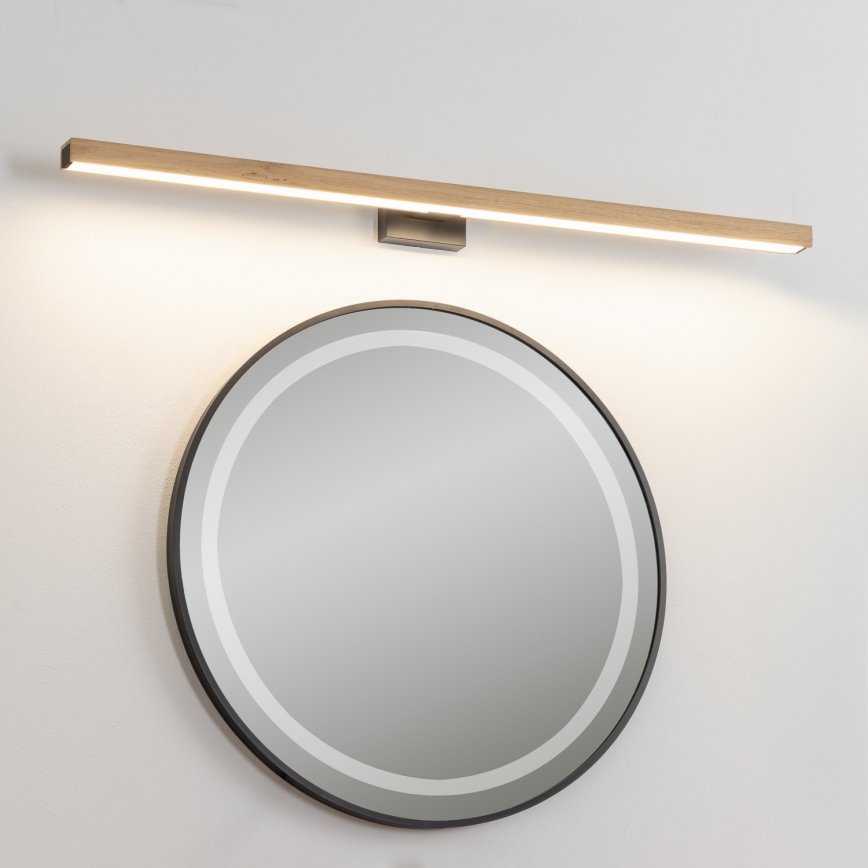 Brilagi - LED Peeglivalgustus vannituppa WOODY MIRROR LED/15W/230V 90 cm IP44 tamm/must