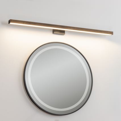 Brilagi - LED Peeglivalgustus vannituppa WOODY MIRROR LED/15W/230V 90 cm IP44 tamm pähkel/must