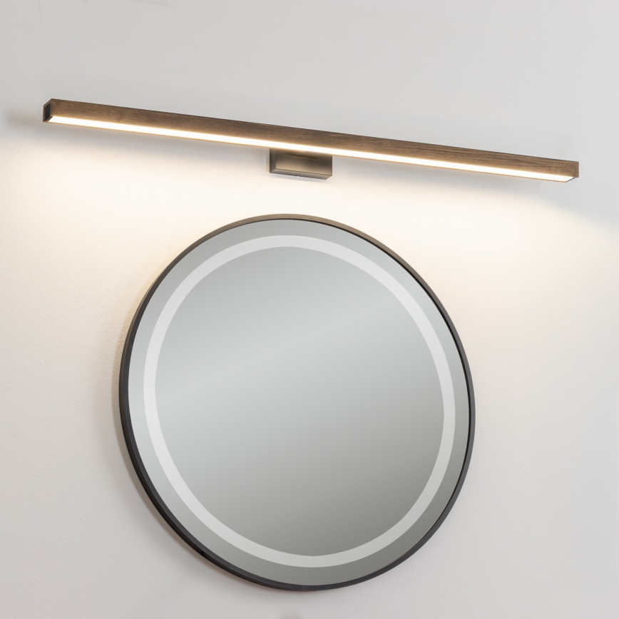 Brilagi - LED Peeglivalgustus vannituppa WOODY MIRROR LED/15W/230V 90 cm IP44 tamm pähkel/must