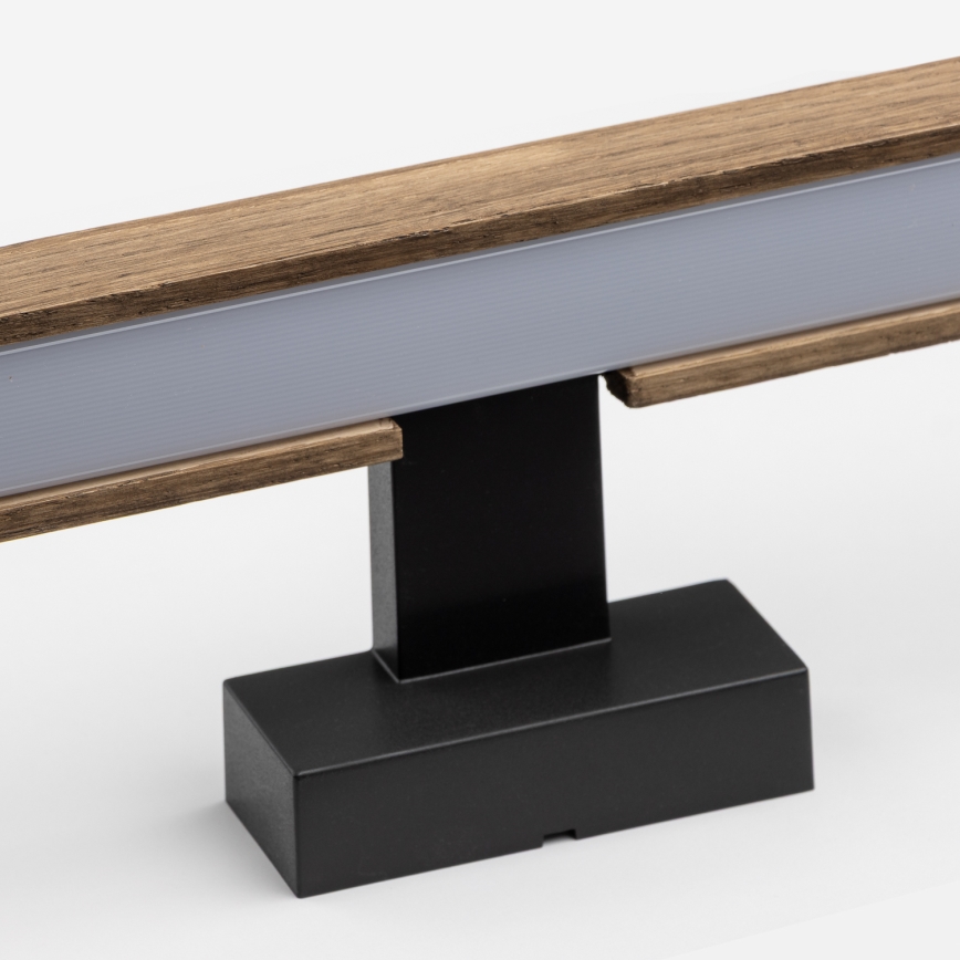 Brilagi - LED Peeglivalgustus vannituppa WOODY MIRROR LED/15W/230V 90 cm IP44 tamm pähkel/must