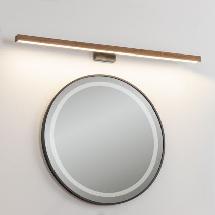Brilagi - LED Peeglivalgustus vannituppa WOODY MIRROR LED/15W/230V 90 cm IP44 tamm kirss/must