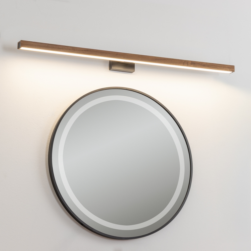 Brilagi - LED Peeglivalgustus vannituppa WOODY MIRROR LED/15W/230V 90 cm IP44 tamm kirss/must