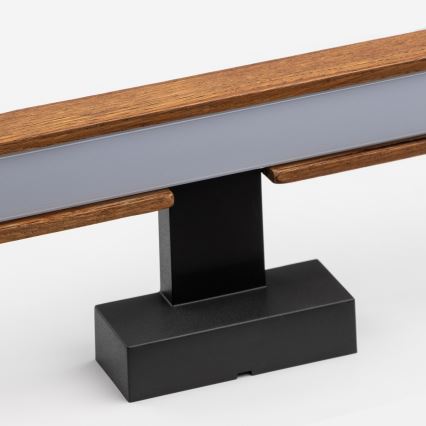 Brilagi - LED Peeglivalgustus vannituppa WOODY MIRROR LED/15W/230V 90 cm IP44 tamm kirss/must