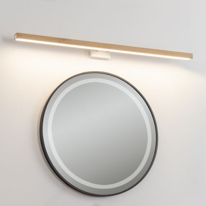 Brilagi - LED Peeglivalgustus vannituppa WOODY MIRROR LED/15W/230V 90 cm IP44 tamm/valge