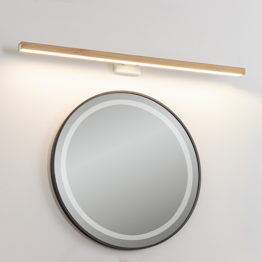 Brilagi - LED Peeglivalgustus vannituppa WOODY MIRROR LED/15W/230V 90 cm IP44 tamm/valge