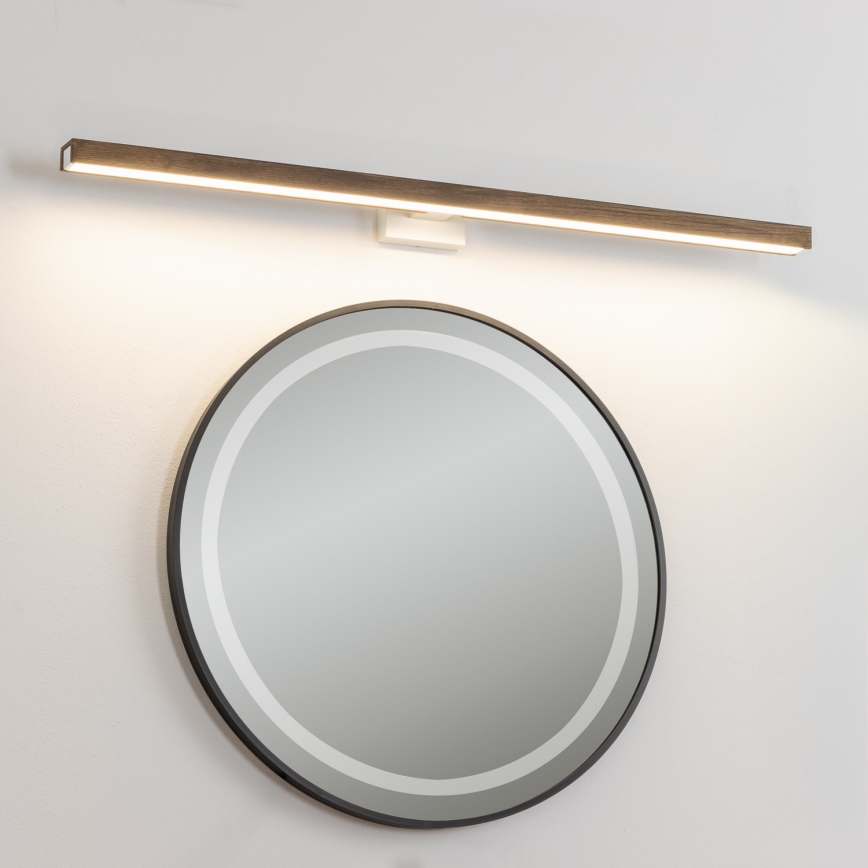 Brilagi - LED Peeglivalgustus vannituppa WOODY MIRROR LED/15W/230V 90 cm IP44 tamm pähkel/valge