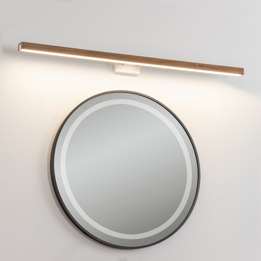 Brilagi - LED Peeglivalgustus vannituppa WOODY MIRROR LED/15W/230V 90 cm IP44 tamm kirss/valge