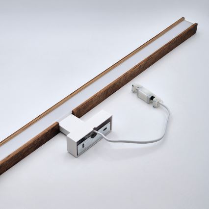 Brilagi - LED Peeglivalgustus vannituppa WOODY MIRROR LED/15W/230V 90 cm IP44 tamm kirss/valge