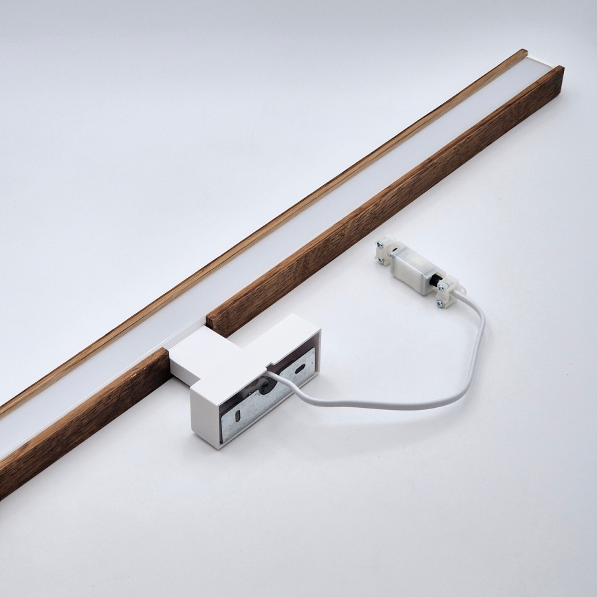 Brilagi - LED Peeglivalgustus vannituppa WOODY MIRROR LED/15W/230V 90 cm IP44 tamm kirss/valge
