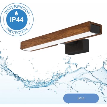 Brilagi - LED Peeglivalgustus vannituppa WOODY MIRROR LED/8W/230V 40 cm IP44 tamm kirss/must