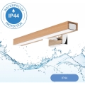 Brilagi - LED Peeglivalgustus vannituppa WOODY MIRROR LED/8W/230V 40 cm IP44 tamm/läikiv kroom
