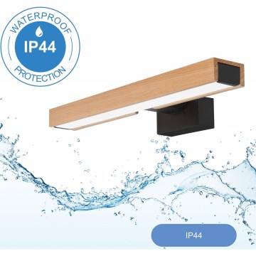 Brilagi - LED Peeglivalgustus vannituppa WOODY MIRROR LED/8W/230V 40 cm IP44 tamm/must