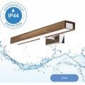 Brilagi - LED Peeglivalgustus vannituppa WOODY MIRROR LED/8W/230V 40 cm IP44 tamm pähkel/läikiv kroom