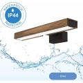 Brilagi - LED Peeglivalgustus vannituppa WOODY MIRROR LED/8W/230V 40 cm IP44 tamm pähkel/must