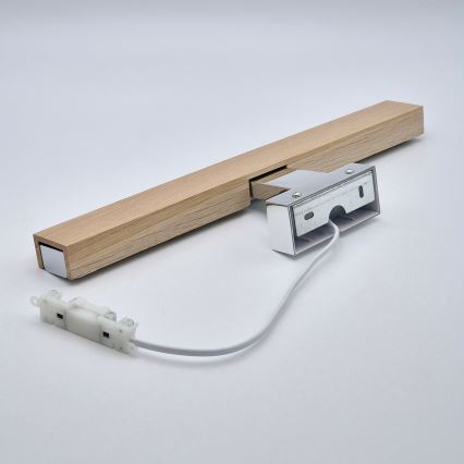 Brilagi - LED Peeglivalgustus vannituppa WOODY MIRROR LED/8W/230V 40 cm IP44 tamm/läikiv kroom