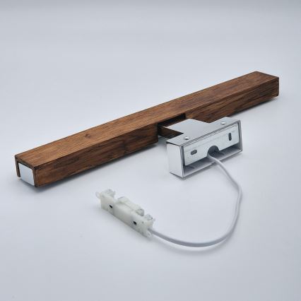 Brilagi - LED Peeglivalgustus vannituppa WOODY MIRROR LED/8W/230V 40 cm IP44 tamm kirss/läikiv kroom