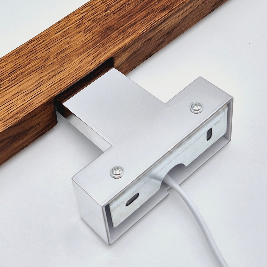 Brilagi - LED Peeglivalgustus vannituppa WOODY MIRROR LED/8W/230V 40 cm IP44 tamm kirss/läikiv kroom