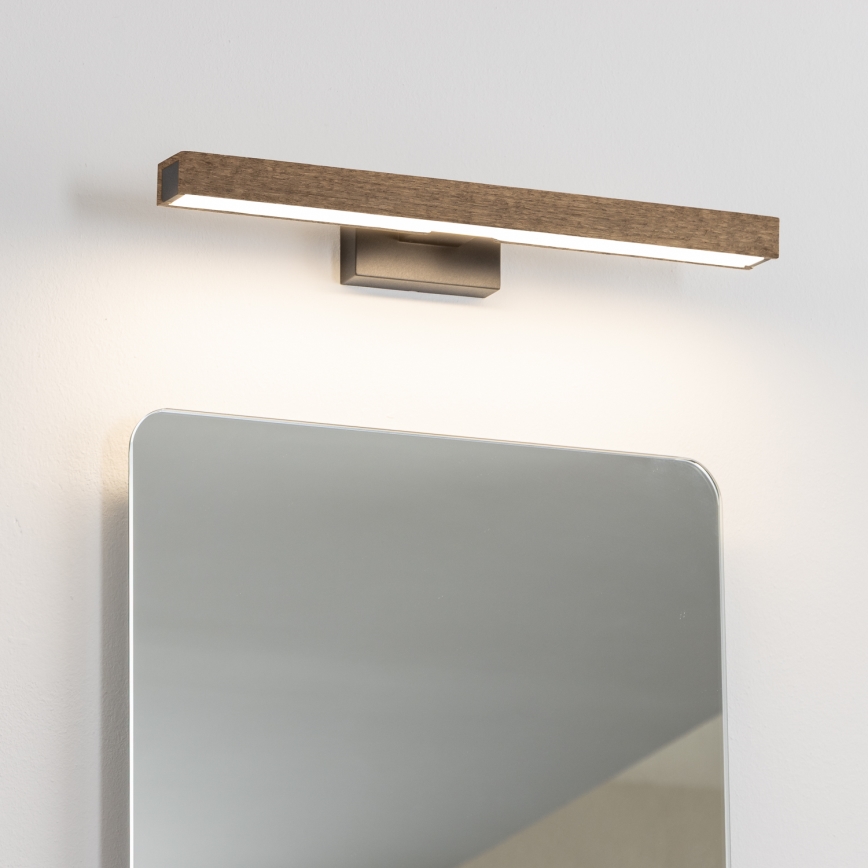 Brilagi - LED Peeglivalgustus vannituppa WOODY MIRROR LED/8W/230V 40 cm IP44 tamm pähkel/must