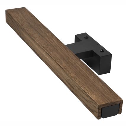 Brilagi - LED Peeglivalgustus vannituppa WOODY MIRROR LED/8W/230V 40 cm IP44 tamm pähkel/must