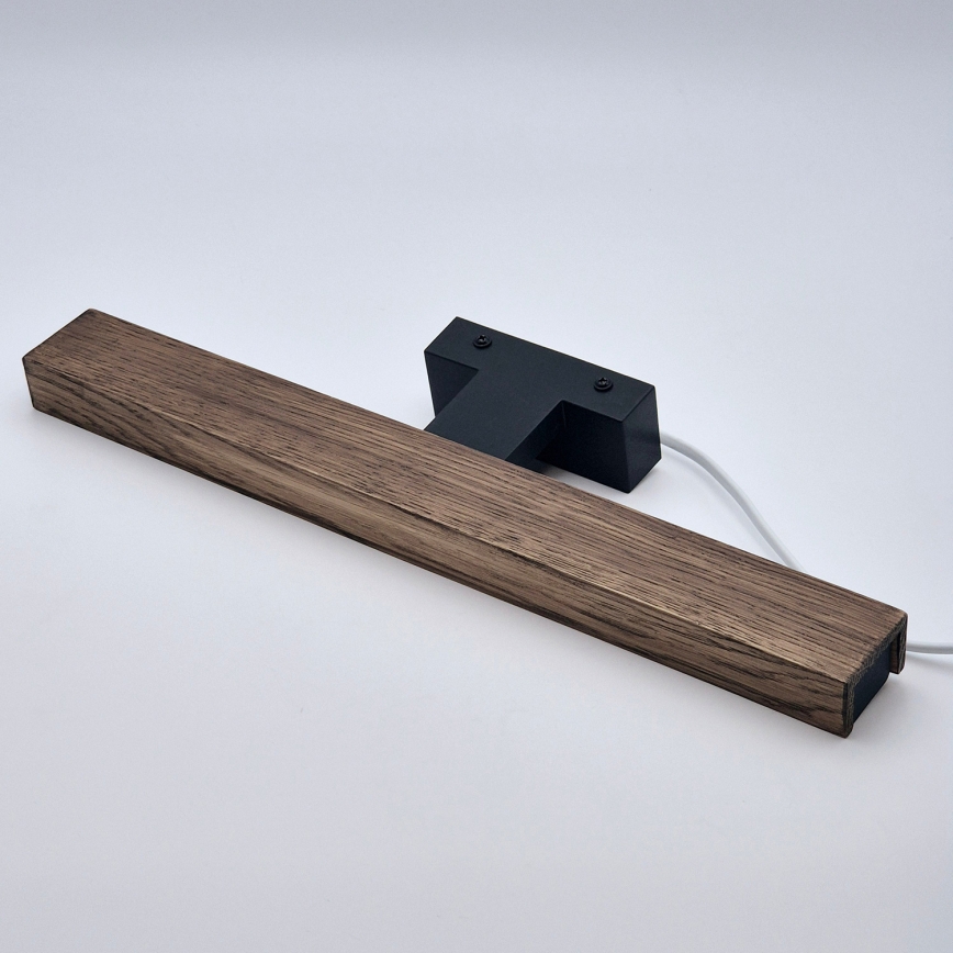 Brilagi - LED Peeglivalgustus vannituppa WOODY MIRROR LED/8W/230V 40 cm IP44 tamm pähkel/must