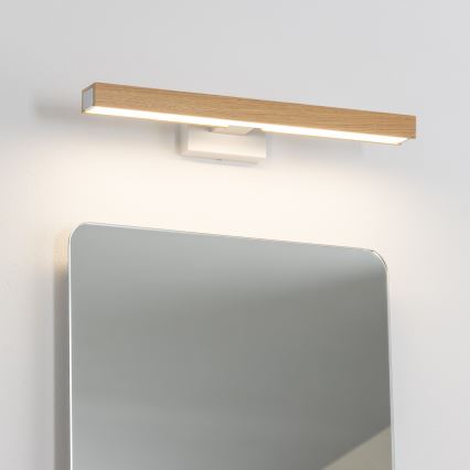 Brilagi - LED Peeglivalgustus vannituppa WOODY MIRROR LED/8W/230V 40 cm IP44 tamm/valge