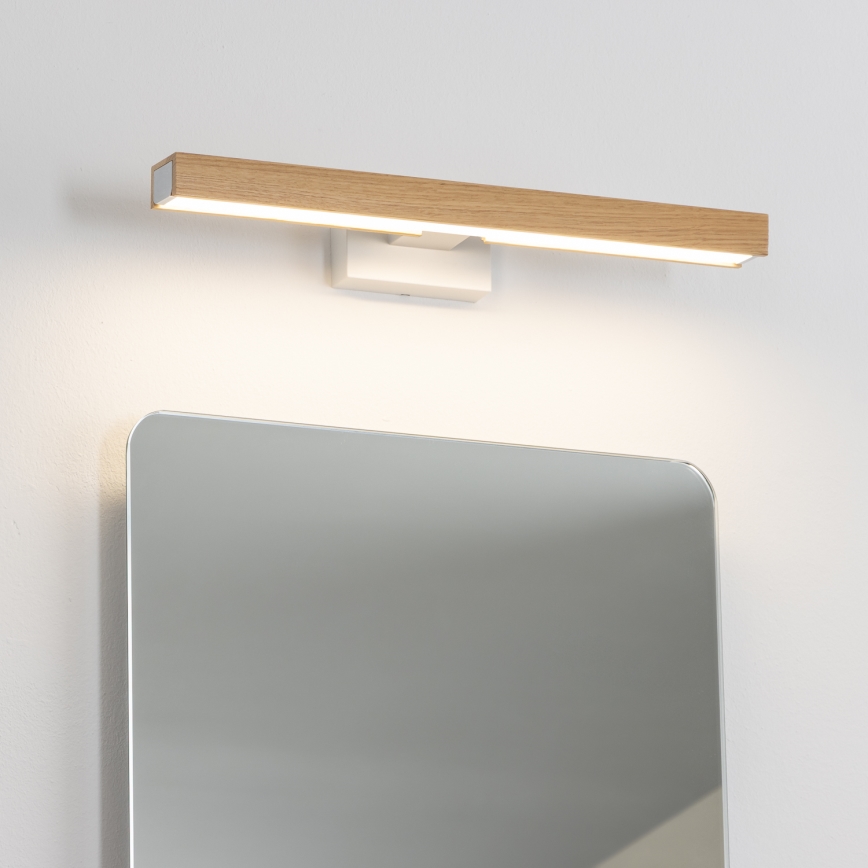 Brilagi - LED Peeglivalgustus vannituppa WOODY MIRROR LED/8W/230V 40 cm IP44 tamm/valge