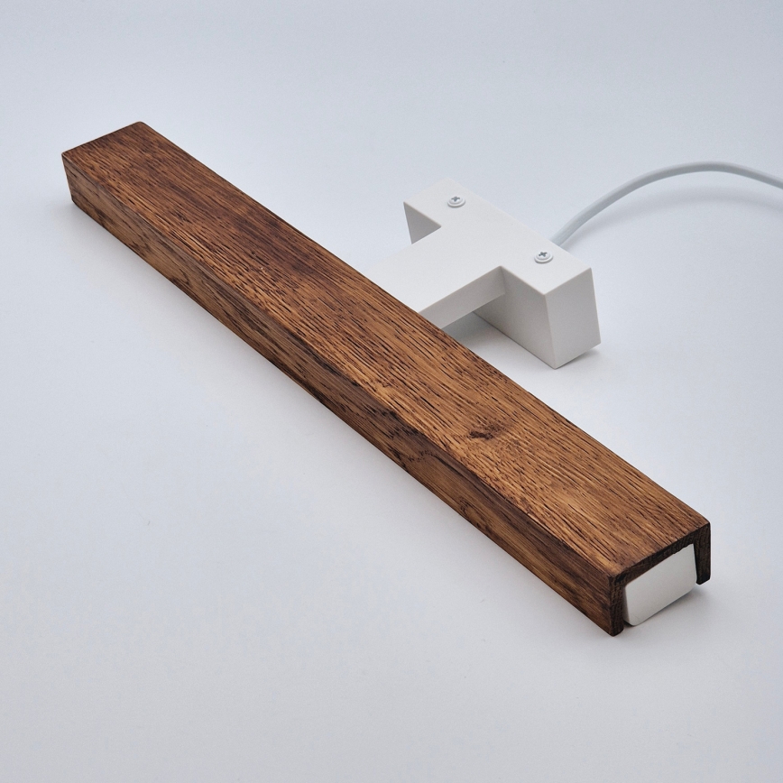 Brilagi - LED Peeglivalgustus vannituppa WOODY MIRROR LED/8W/230V 40 cm IP44 tamm kirss/valge