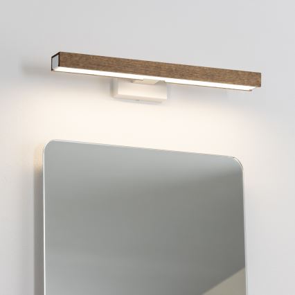 Brilagi - LED Peeglivalgustus vannituppa WOODY MIRROR LED/8W/230V 40 cm IP44 tamm pähkel/valge