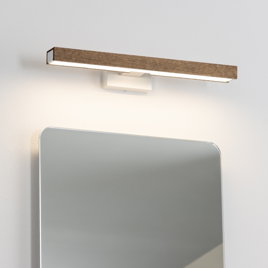 Brilagi - LED Peeglivalgustus vannituppa WOODY MIRROR LED/8W/230V 40 cm IP44 tamm pähkel/valge