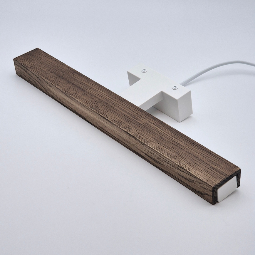 Brilagi - LED Peeglivalgustus vannituppa WOODY MIRROR LED/8W/230V 40 cm IP44 tamm pähkel/valge