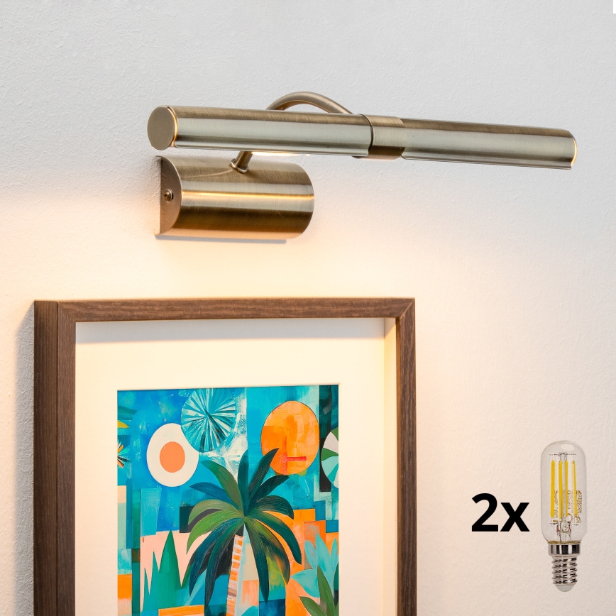 Brilagi - LED Pildivalgusti DANAE 2xE14/4W/230V 3000K pronks