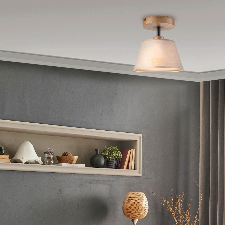 Brilagi - LED  Pinnale kinnitatav lühter ANTHONY 1xE14/60W/230V tamm/beež