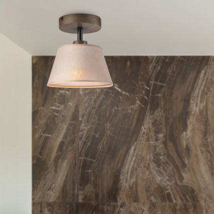 Brilagi - LED  Pinnale kinnitatav lühter ANTHONY 1xE14/60W/230V tamm/beež