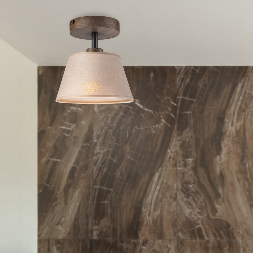 Brilagi - LED  Pinnale kinnitatav lühter ANTHONY 1xE14/60W/230V tamm/beež