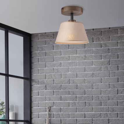 Brilagi - LED  Pinnale kinnitatav lühter ANTHONY 1xE14/60W/230V tamm/beež