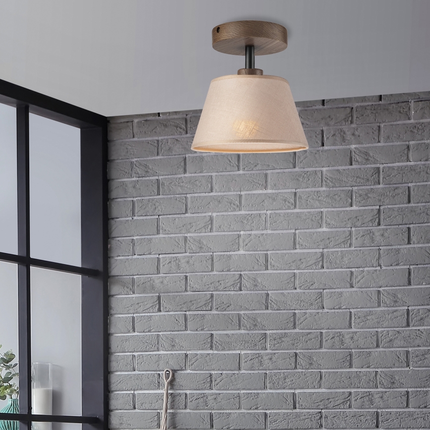 Brilagi - LED  Pinnale kinnitatav lühter ANTHONY 1xE14/60W/230V tamm/beež