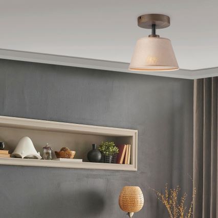 Brilagi - LED  Pinnale kinnitatav lühter ANTHONY 1xE14/60W/230V tamm/beež
