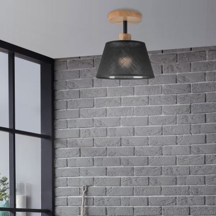 Brilagi - LED  Pinnale kinnitatav lühter ANTHONY 1xE14/60W/230V tamm/must