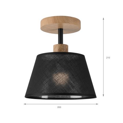Brilagi - LED  Pinnale kinnitatav lühter ANTHONY 1xE14/60W/230V tamm/must