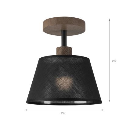 Brilagi - LED  Pinnale kinnitatav lühter ANTHONY 1xE14/60W/230V tamm/must