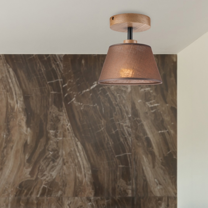 Brilagi - LED  Pinnale kinnitatav lühter ANTHONY 1xE14/60W/230V tamm/pruun