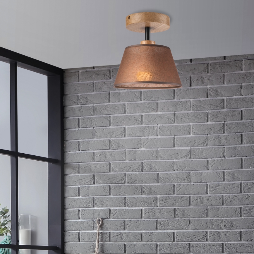 Brilagi - LED  Pinnale kinnitatav lühter ANTHONY 1xE14/60W/230V tamm/pruun