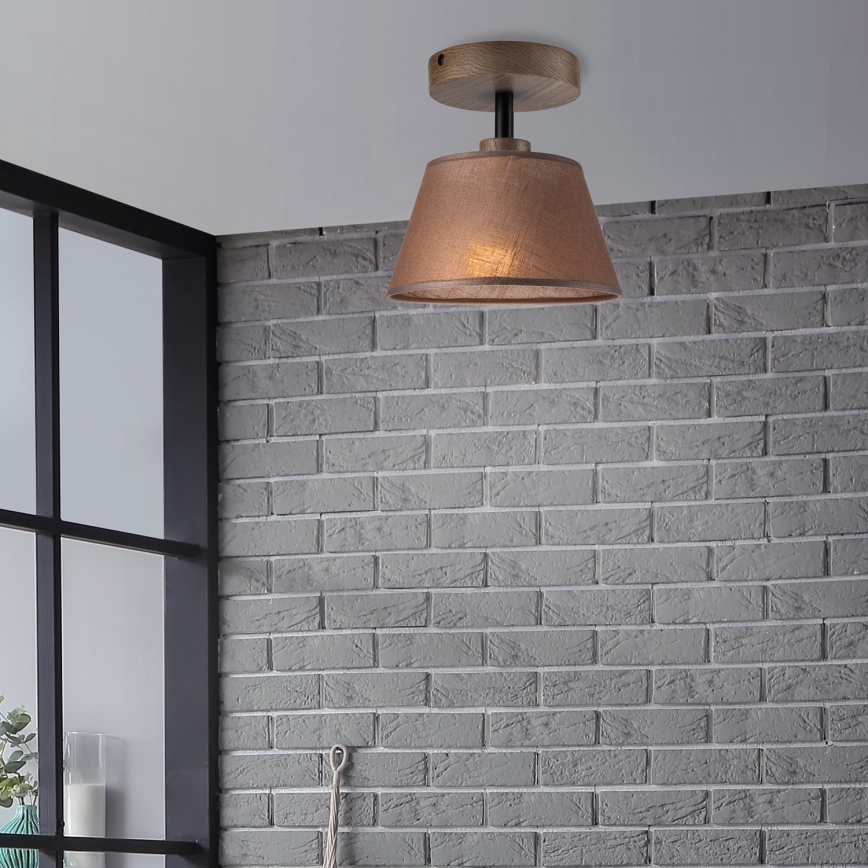 Brilagi - LED  Pinnale kinnitatav lühter ANTHONY 1xE14/60W/230V tamm/pruun