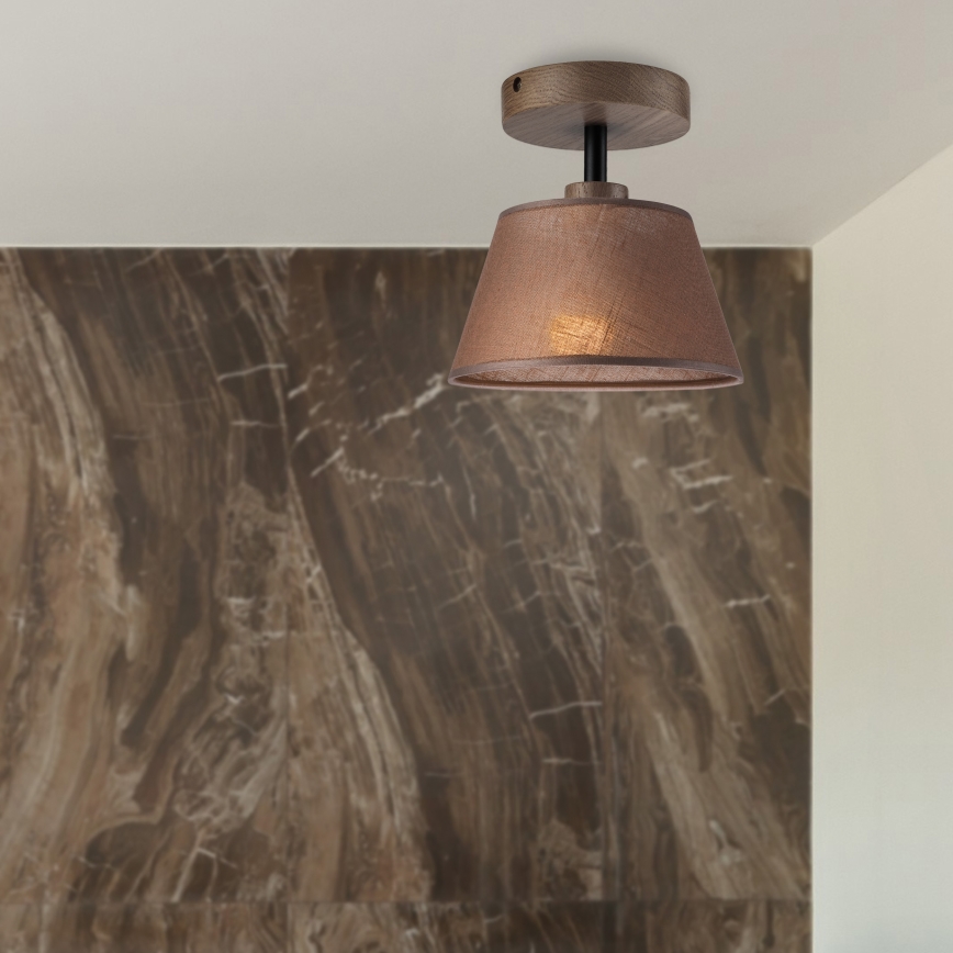 Brilagi - LED  Pinnale kinnitatav lühter ANTHONY 1xE14/60W/230V tamm/pruun