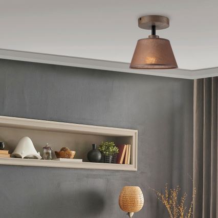 Brilagi - LED  Pinnale kinnitatav lühter ANTHONY 1xE14/60W/230V tamm/pruun