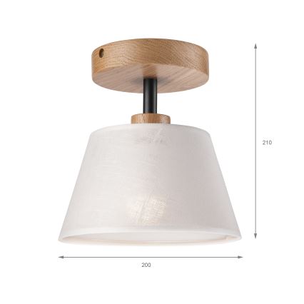 Brilagi - LED  Pinnale kinnitatav lühter ANTHONY 1xE14/60W/230V tamm/valge