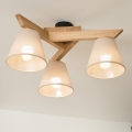 Brilagi - LED  Pinnale kinnitatav lühter ANTHONY 3xE14/40W/230V tamm/beež