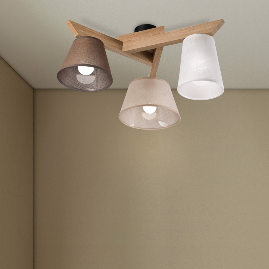 Brilagi - LED  Pinnale kinnitatav lühter ANTHONY 3xE14/40W/230V tamm
