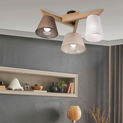 Brilagi - LED  Pinnale kinnitatav lühter ANTHONY 3xE14/40W/230V tamm