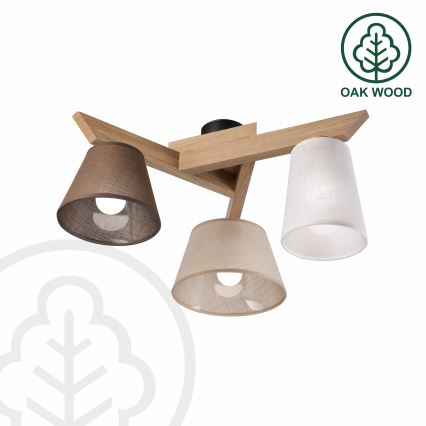 Brilagi - LED  Pinnale kinnitatav lühter ANTHONY 3xE14/40W/230V tamm